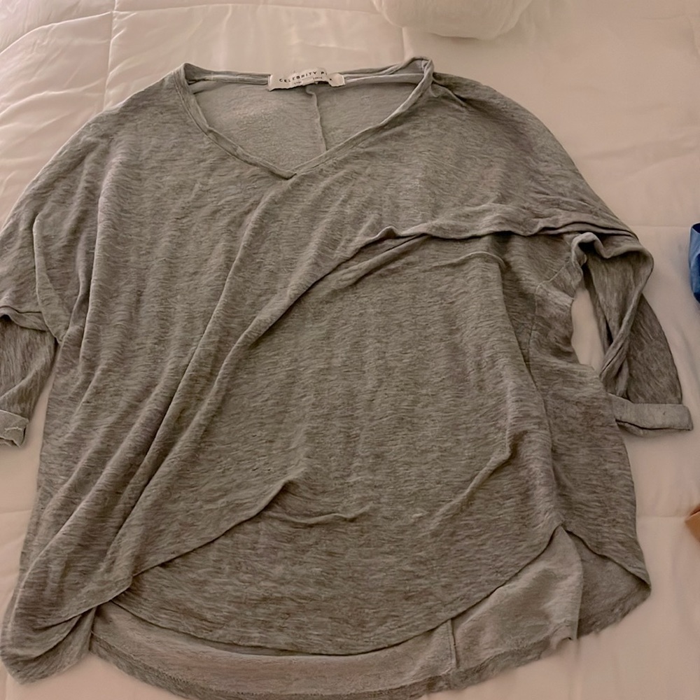 grey celebrity pink long sleeve top
